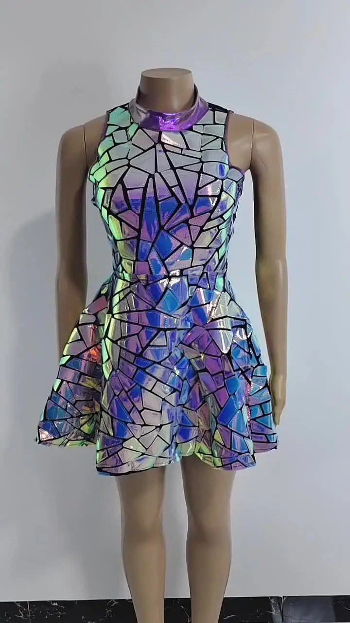 silver gogo dress Silver Sequin Gogo Dress Gold Silver Diamond Sequins Party Dress Women  Celebrate Gogo Costume Singer Evening