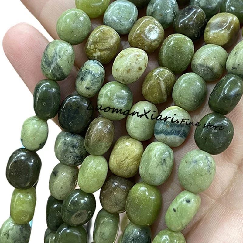 8x12MM Irregular Taiwan Jade Green Natural Stone Loose Spacer Beads for Jewelry Making Diy Earrings Bracelet Charms Accessories