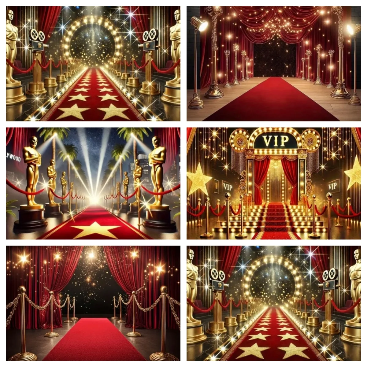 

Star Movie Night Theme Backdrop Cinema Hollywood Red Carpet Film Event Background Adult Birthday Party Decor Photography Banner