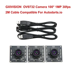 GXIVISION Ov9732 USB-Kamera modul 100 Grad 30fps 2m Kabel ohne Verzerrung, kompatibel für Autodarts.io Scoring-System, laufwerk frei