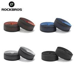 ROCKBROS Bicycle Handlebar Tape Breathable PU Shockproof Bike Belt Anti Slip Bar Tape Cycling Grips Wrap Tape Accessories