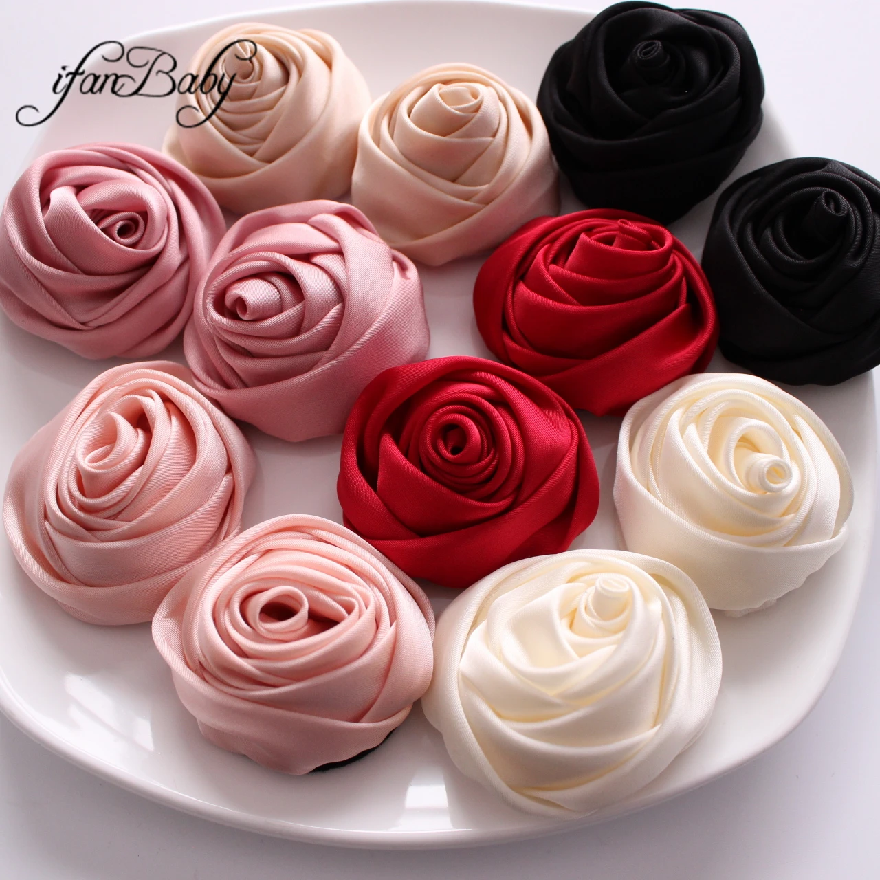 Chic Fabric Rose For Hair Flower Headband Tiara Hairpin Hair Accessories Rosettes Fabric Floral