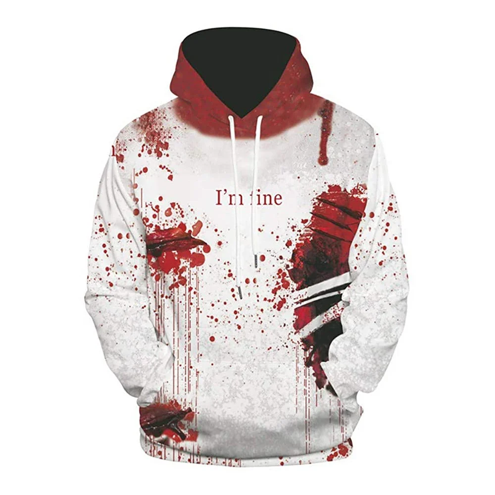 Dripping Blood Skull ​3D Hoodie All Over Print Hooded Men Sweatshirt Unisex Streetwear Pullover Casual Tracksuits Style-4