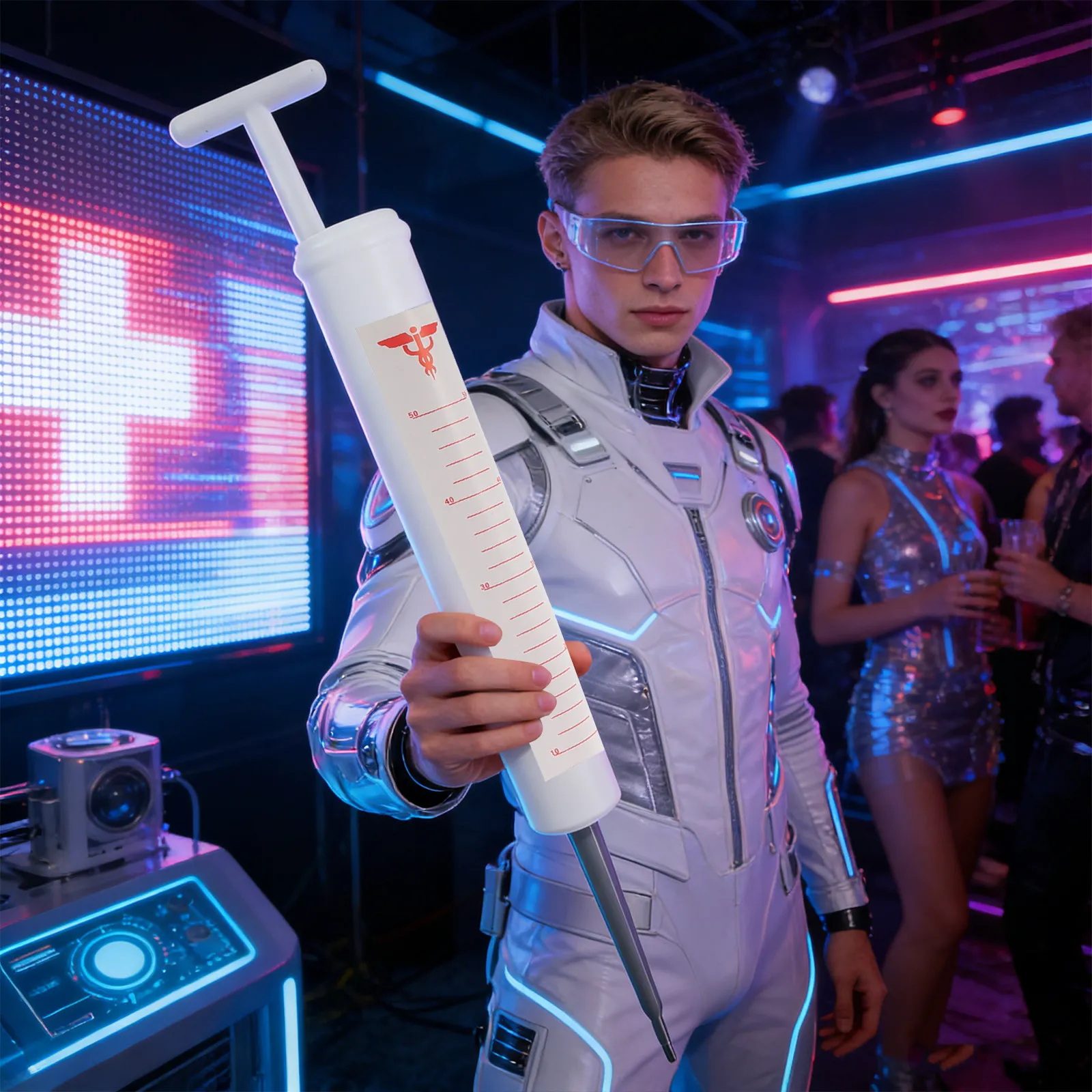 

2 шт. больших реалистичных пластиковых муляжей термометров, медицинский аксессуар для взрослых, для костюмированных вечеринок, сценических представлений, ролевых игр, научных лабораторий