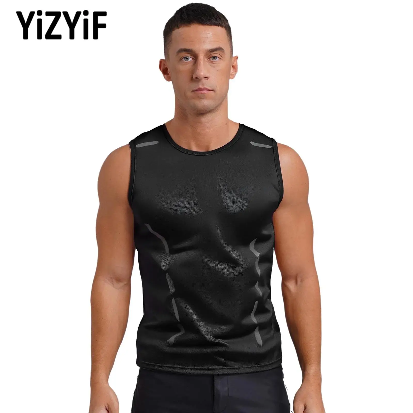 

Mens Vest Waistcoat Man Sleeveless T-shirt Tank Top Sports Tops Yoga Gym Training Workout Exercise Costume for Adult Male Size