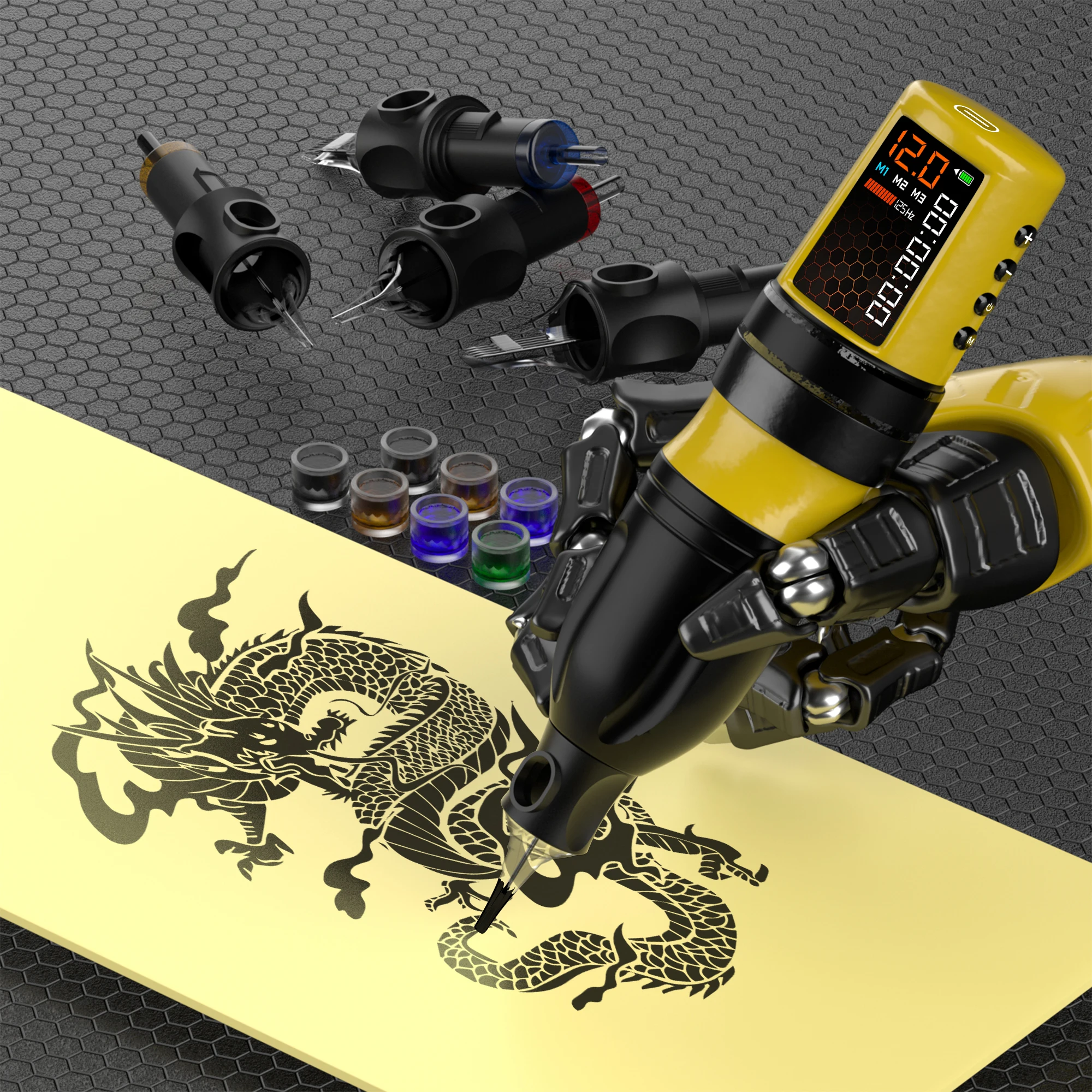 POSEIDON HM158 タトゥーマシン 電動 ワイヤレス