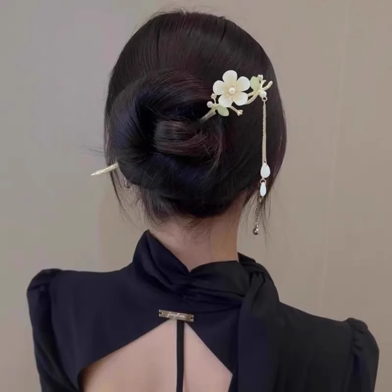 ปิ่นปักผมดอกไม้ สไตล์จีนใหม่ ปิ่นปักผมระดับไฮเอนด์