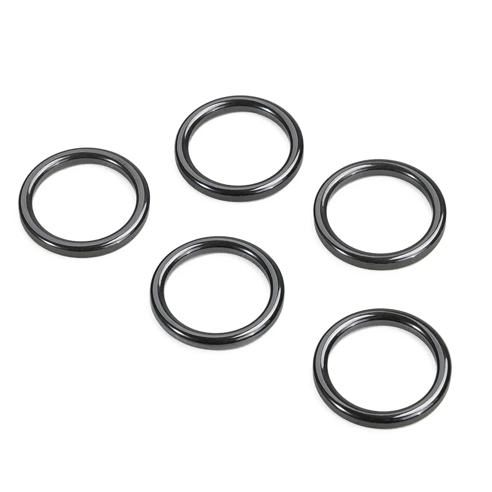 5pcs Fishing Rod Guide Ceramic Rings Wear Heat-resistant Round Connector Line Ring Replacement Set Fishing Gear Accessories