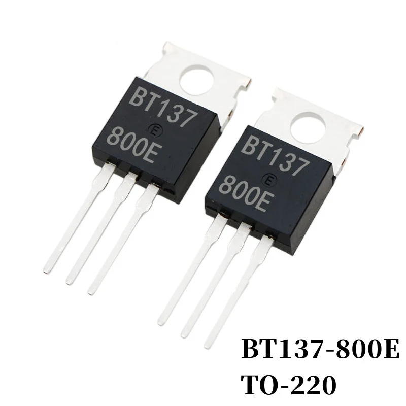 10~1000Pcs BT137-600E BT137-800E Triac TO-220 DIP Thyristor 8A 600V/800V Large Chip