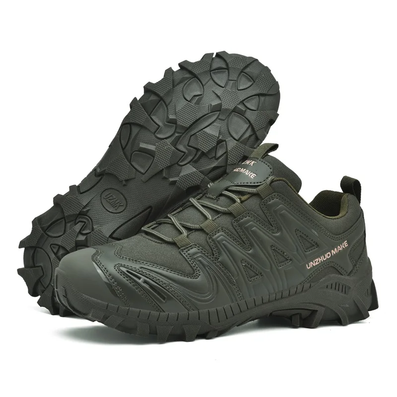 HIKEUP Botas tácticas senderismo bajo impermeables agarre todo terreno - imagen 2