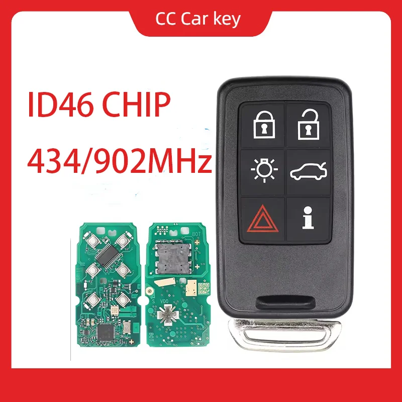 

Для Volvo S60 S80 XC60 XC70 V40 V60 V70 KR55WK49266 автомобильный ключ дистанционный ID46 434//902 МГц