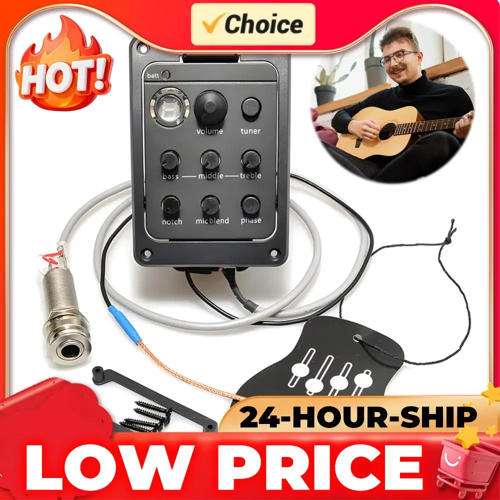 

Пластиковый гитарный пикап 301 с тюнером Presys, гитарный предусилитель, эквалайзер, тюнер для гитары, детали эквалайзера для гитарной звуковой доски, аксессуары для гитары