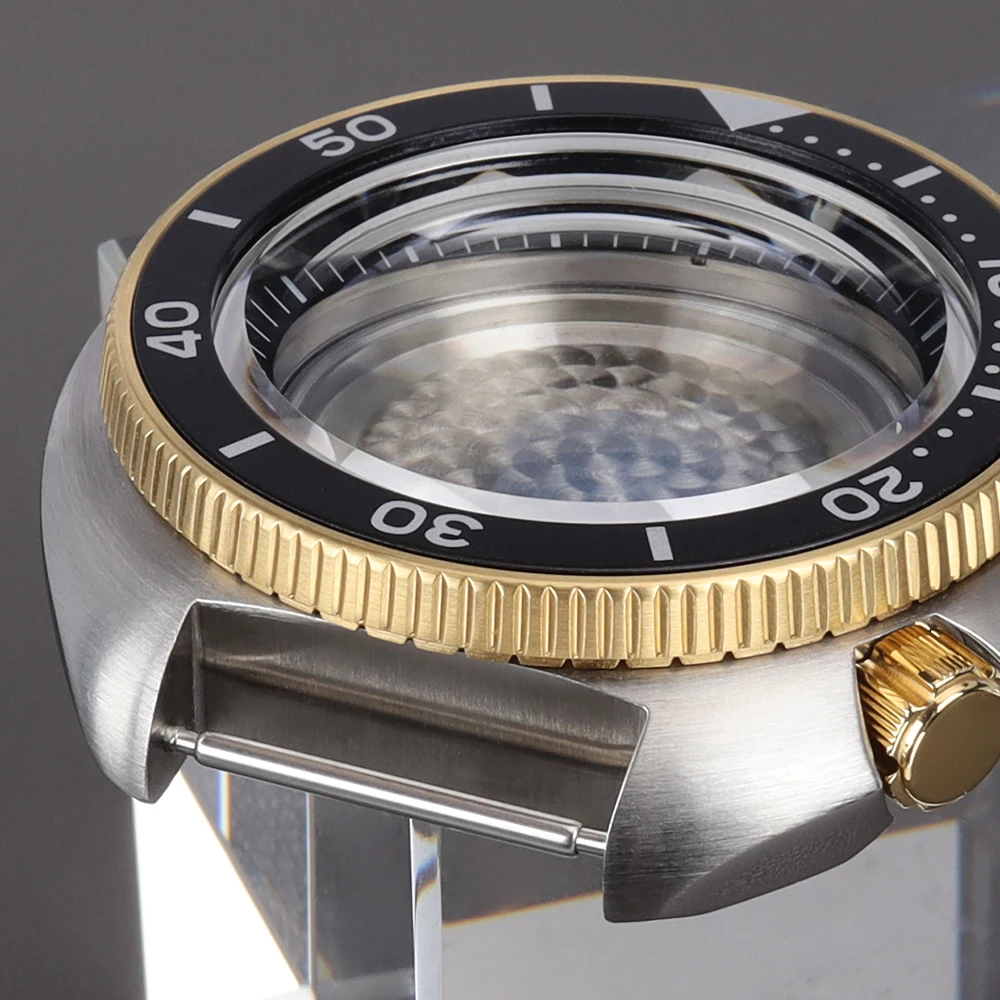 44mm Luxus-Taucheruhrgehäuse NH35 NH36 Gehäuse Uhrenzubehör für SKX 6309 6105 Turtle Mod Saphirglas mit 4.1 Krone 10ATM – Detail 6
