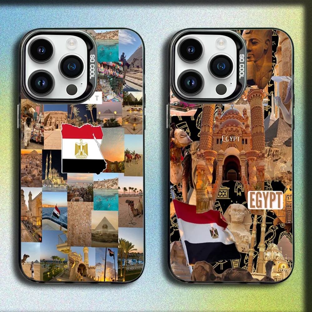 

Ancient Egyptian Jigsaw Puzzle Falg Phone Case For iPhone 16,15,14,13,12,11,Mini,Pro,SE,MAX Gray Matte Silicone Black Cover