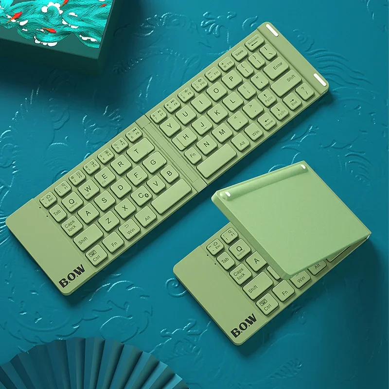 Mini Folding Keyboard Wireless Bluetooth-compatible Keyboard Foldable Keypad For Xiaomi Laptop Windows Android Tablet ipad Phone