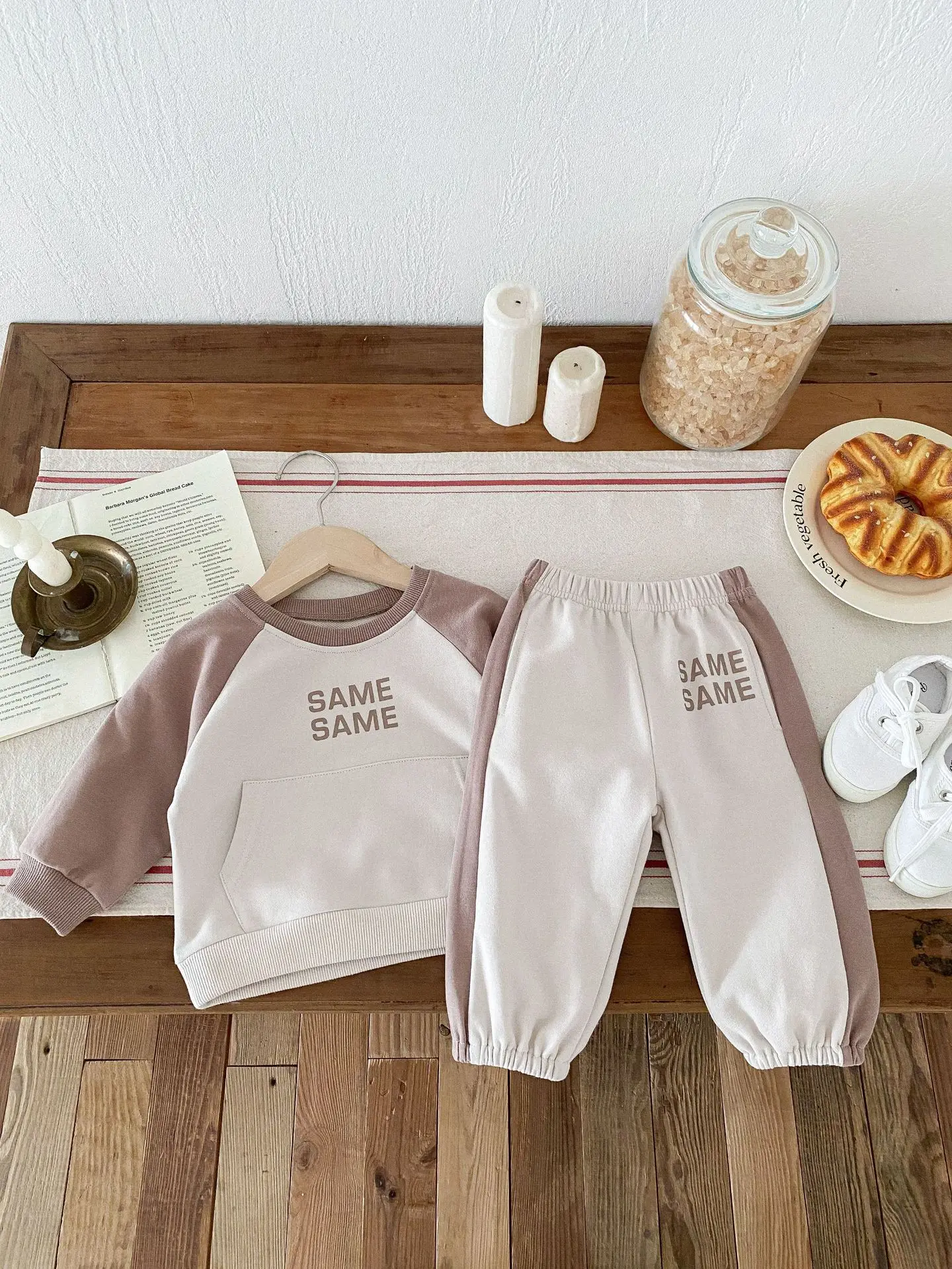 2024 Autumn New Baby Long Sleeve Sports Set Boy Girl Letter Print Sweatshirt + Pants 2pcs Suit Infant Toddler Casual Outfits