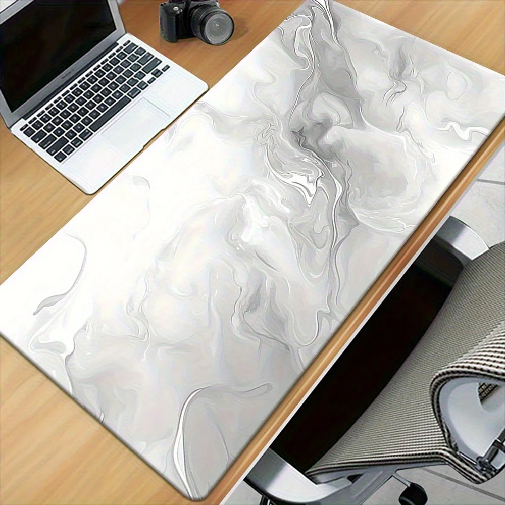 

White Water Ripple Mouse Pad Large Rubber Base Anti-slip PC Desk Accessories Mousepad for Office & Gamer Keyboard Mats Decor Mat