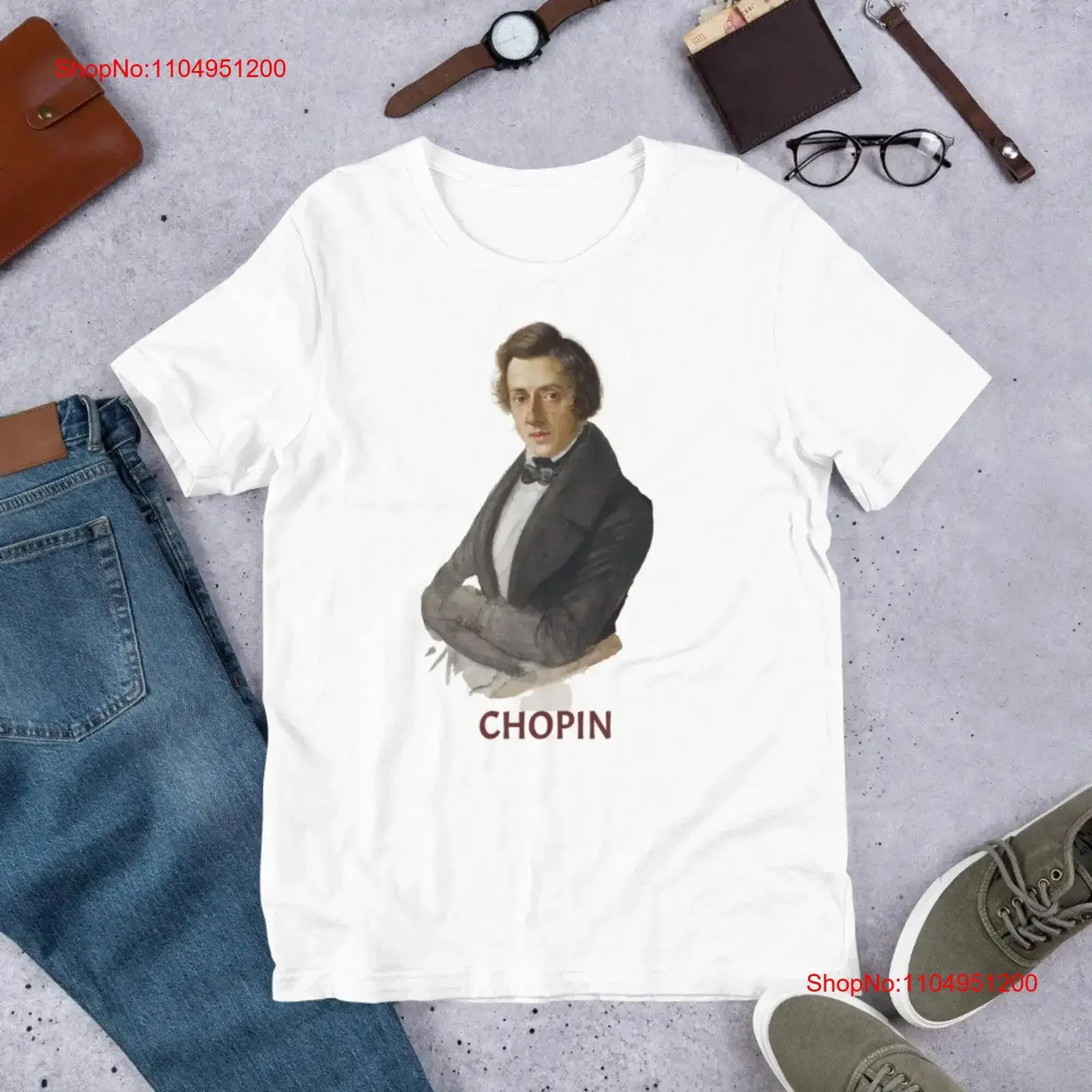 

Chopin unisex T Shirt vintage Washed Top For Everyday Wear designer clothes Breathable Versatile graphic Slightly Stylish Soft