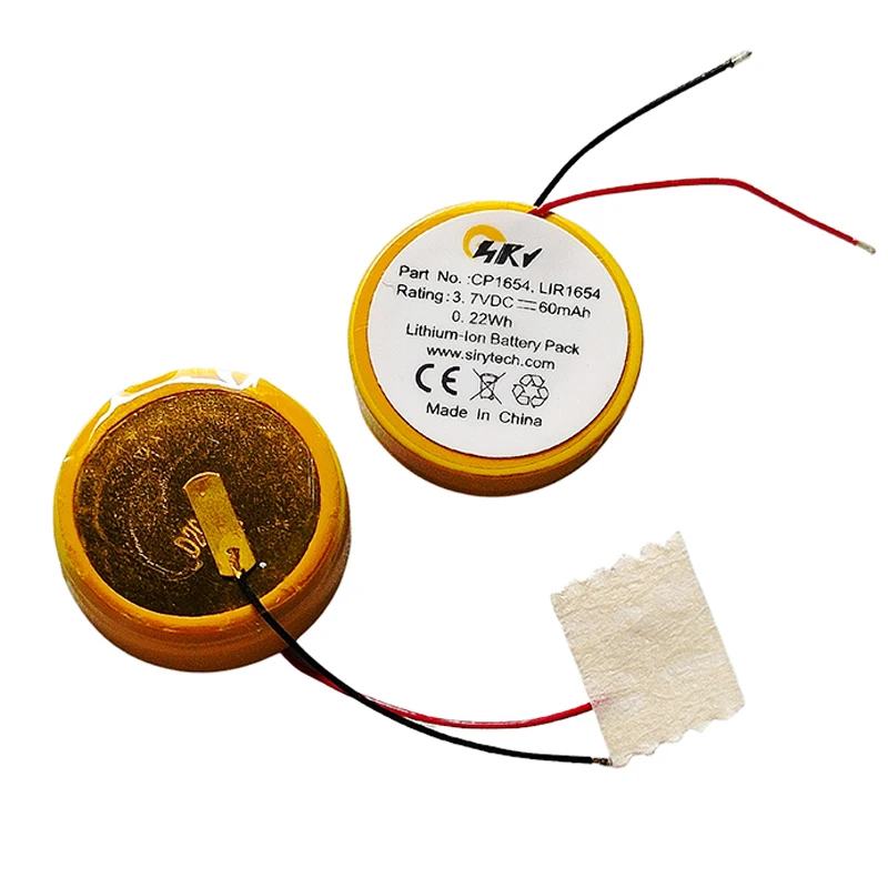 3.7V Replacement CP1654 LIR1654 Battery 60mAh For Bose soundsport Pulse SoundSport Wireless