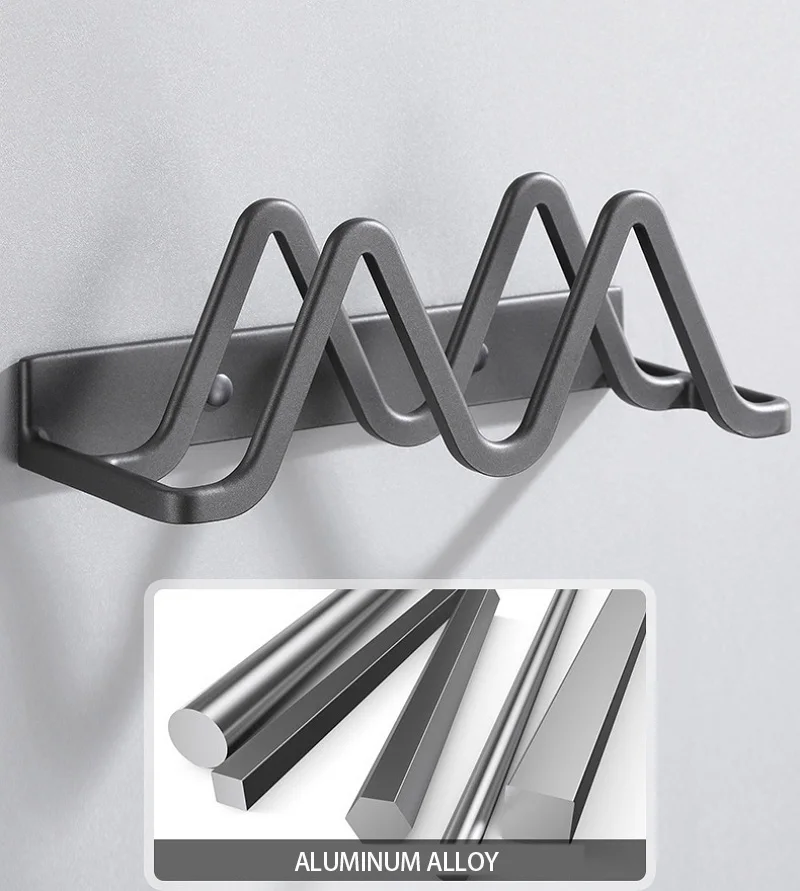 

Hanging Pot Lid Rack Aluminum Alloy Cutting Board Pot Cover Rack Storage Shelf Space-Save Kitchen Organizer Sponge Plate Holder