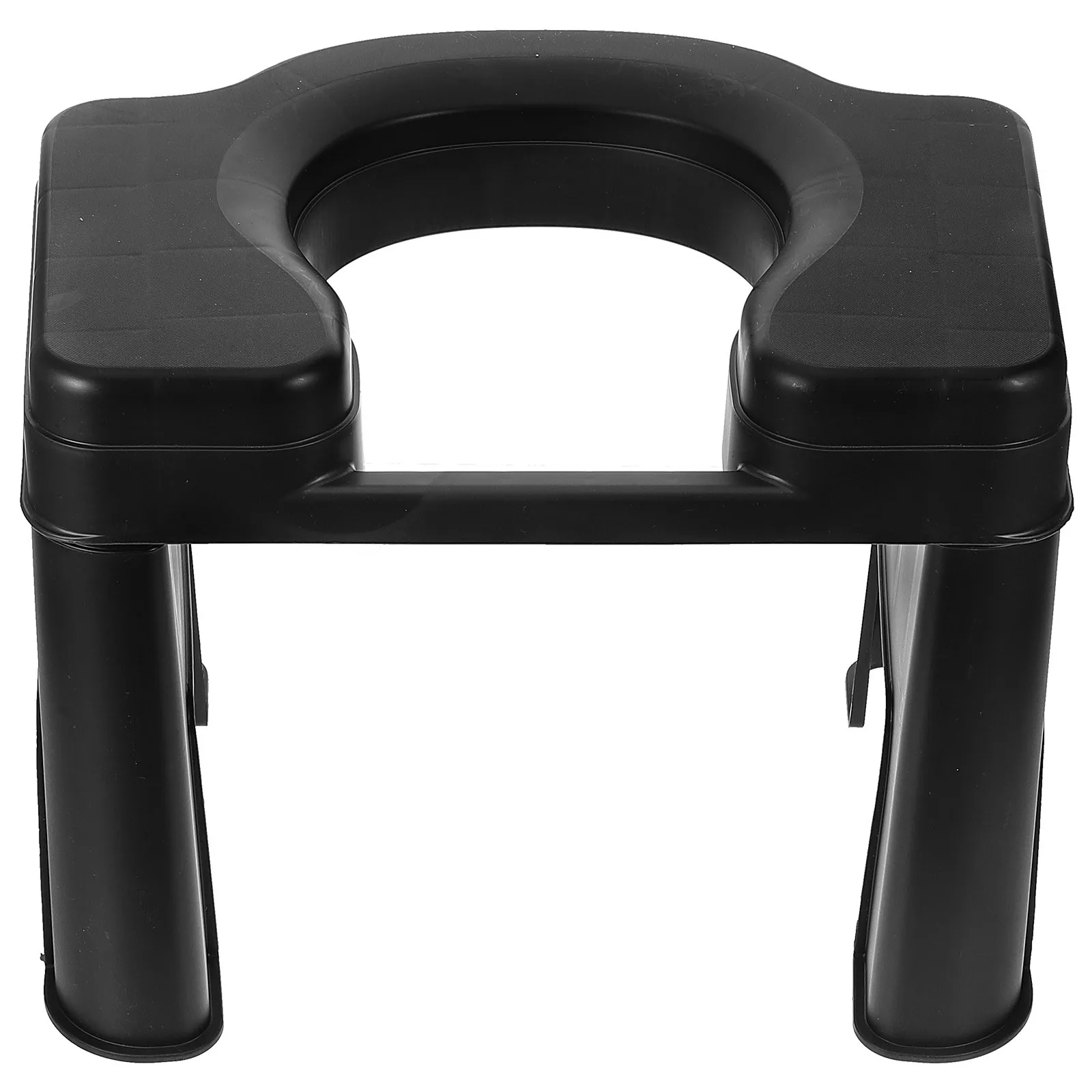 

Squat Toilet Seat 26.5cm High Black Potty Stool for Bathroom Elderly Pregnancy Home Use Non Slip Durable Load Bearing Poop Foot