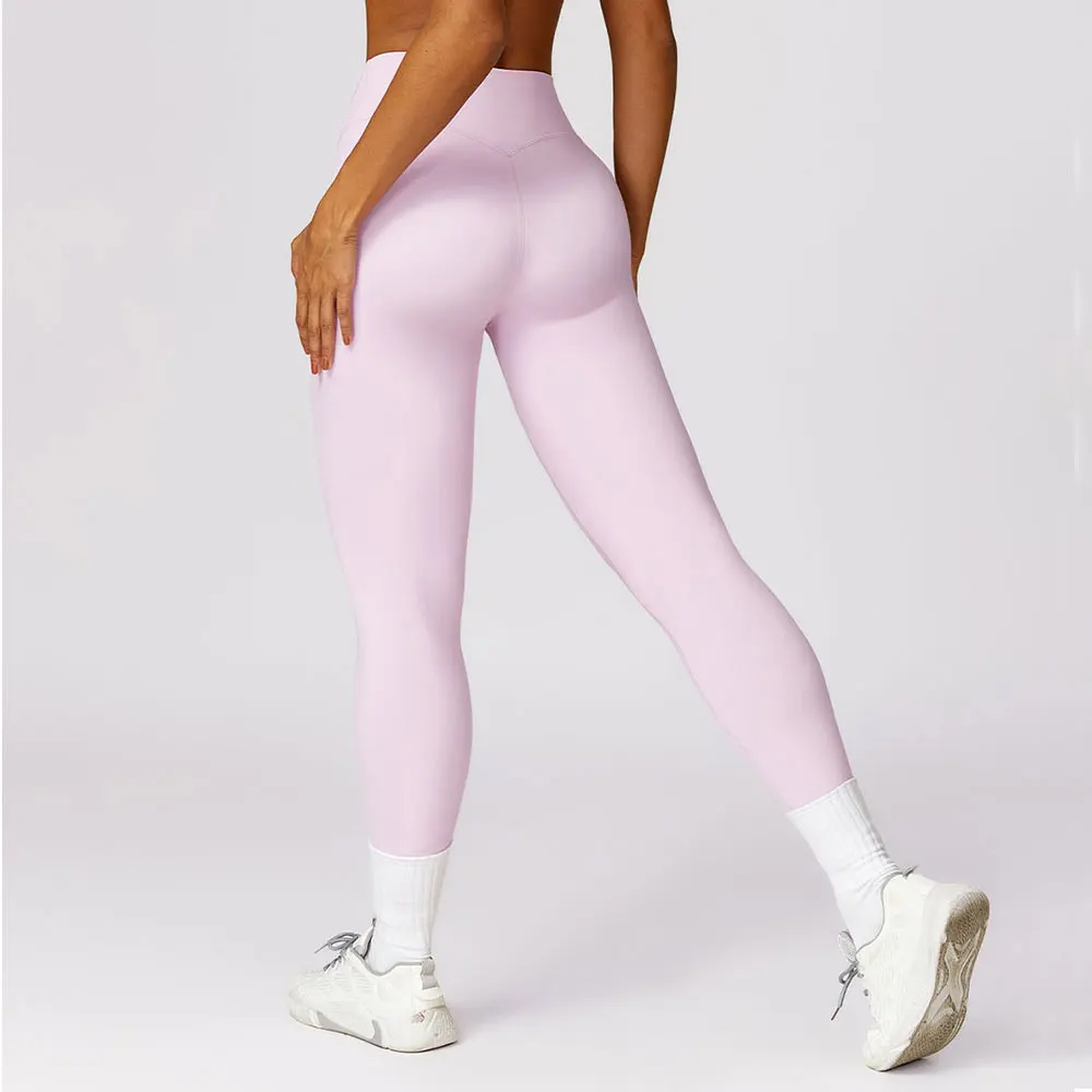 Pantalones de Yoga para mujer, mallas largas de cintura alta con realce de caderas, ropa de entrenamiento para gimnasio