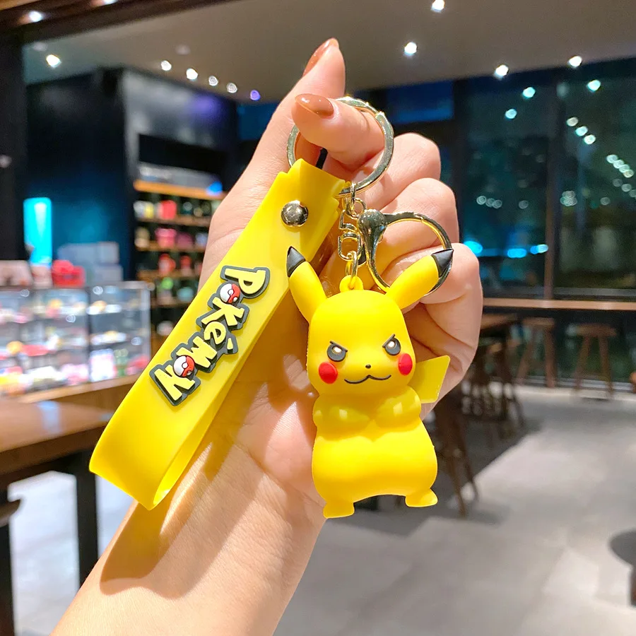 Japońskie Anime Kreskówka Pikachu Charmander Zenigame Pokemon Lalka Brelok Akcesoria do Plecaka Śliczne Zwierzątka Elfki Unisex Otaku Śmieszne