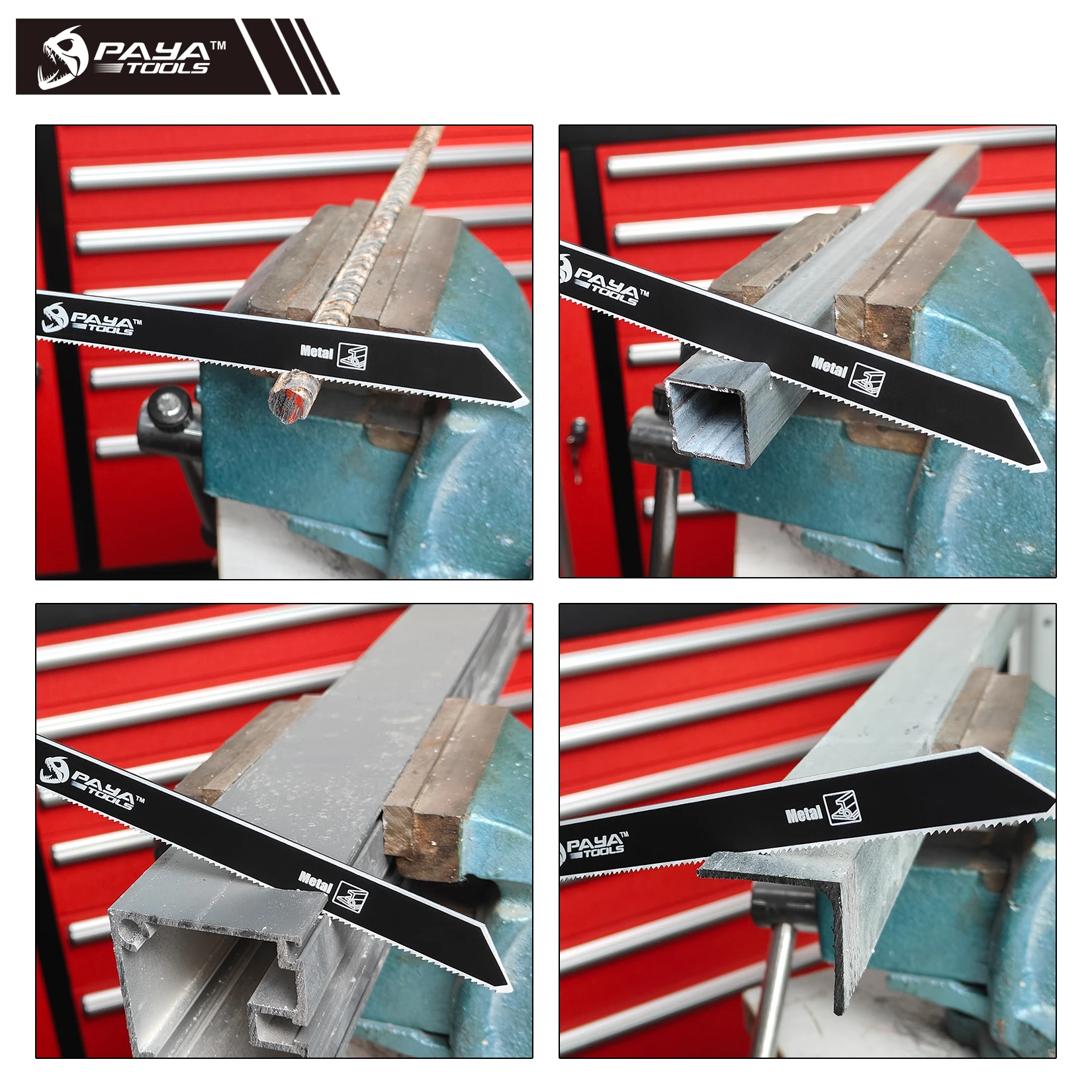PAYA 10PCS 9Inch Metal Cutting Reciprocating Saw Blade Set 14TPI Sabre Saw Blades for Sheet Metal Wood With Nails Aluminum Cut view 5