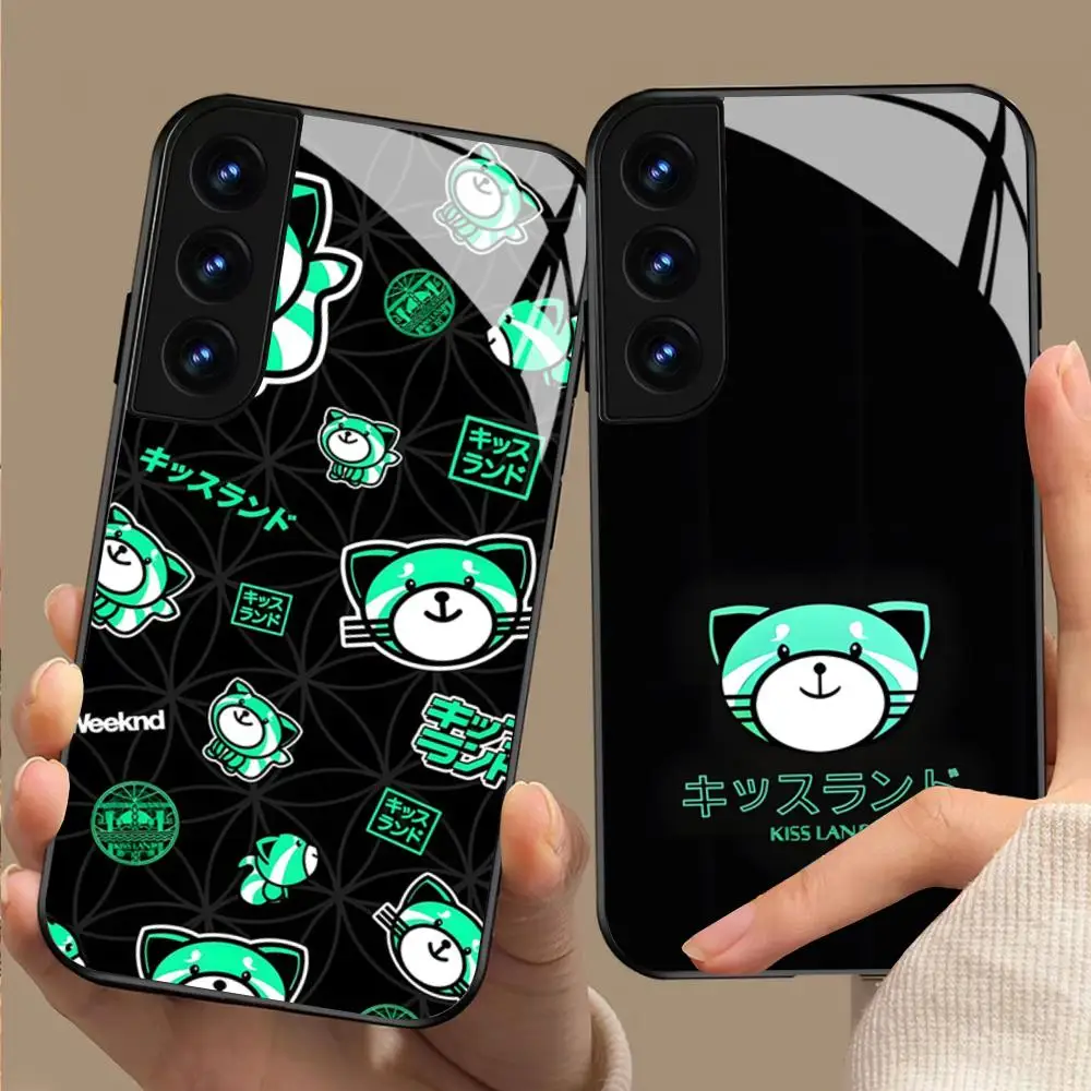 The Weeknd XO S-Sänger Handyhülle für Samsung Galaxy S24 S26 S25 S23 S22 S21 S20 FE Edge Plus Ultra Schwarze Glasabdeckung