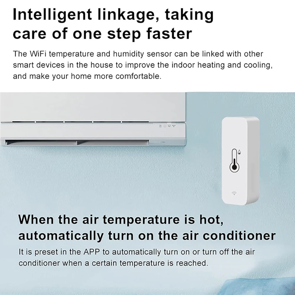 Tuya Wifi Smart Temperatur-Feuchtigkeitssensor Genaue Daten Echtzeit-Updates Smart Home Automation Control über Alexa Google Home