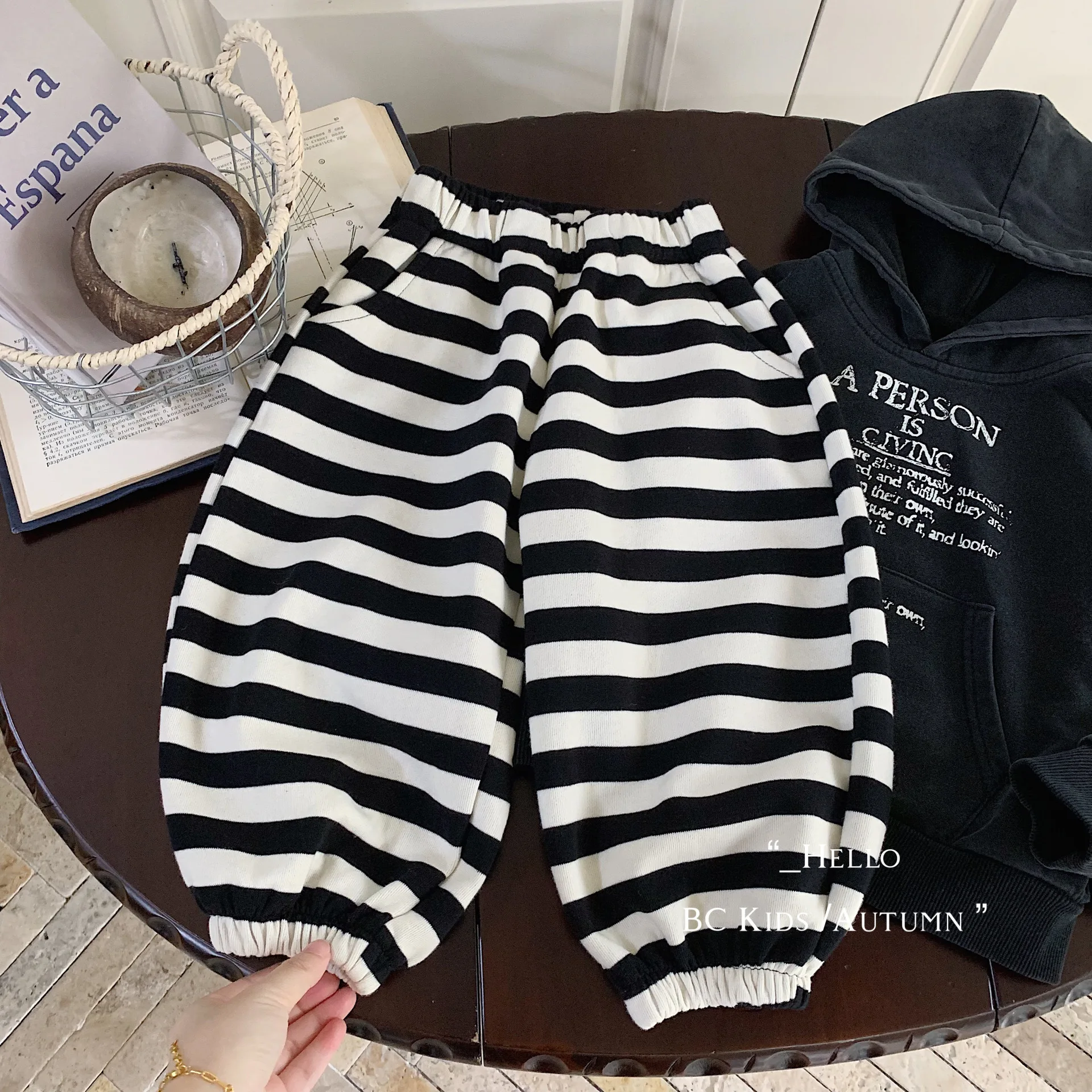 

2025 Autumn Toddler Boys Pants Fashion Striped Casual Kids Baby Boys Sport Pants Loose Elastic Waist Harem Pants For 1-8Y Boys