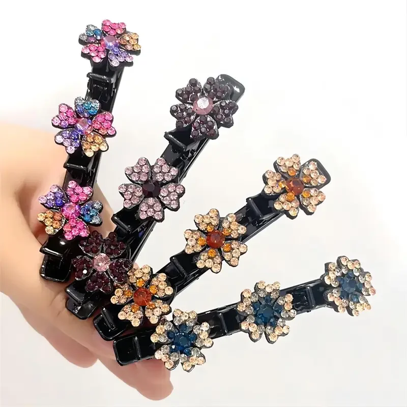 4pcs Girls Five-petal Flower Hair Accessories Hair Clips