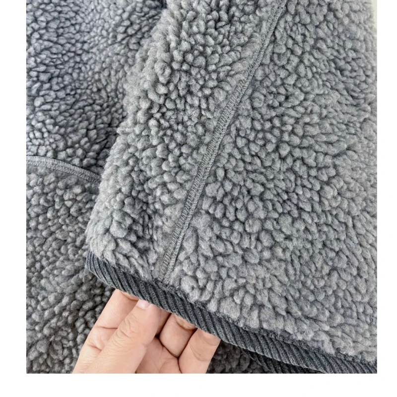 الأبيض مقنعين فو الفراء سترة دون أكمام الصلبة واحدة الصدر فروي سترة رقيق الدافئة سميكة فضفاضة أفخم معطف فو الضأن ملابس خارجية