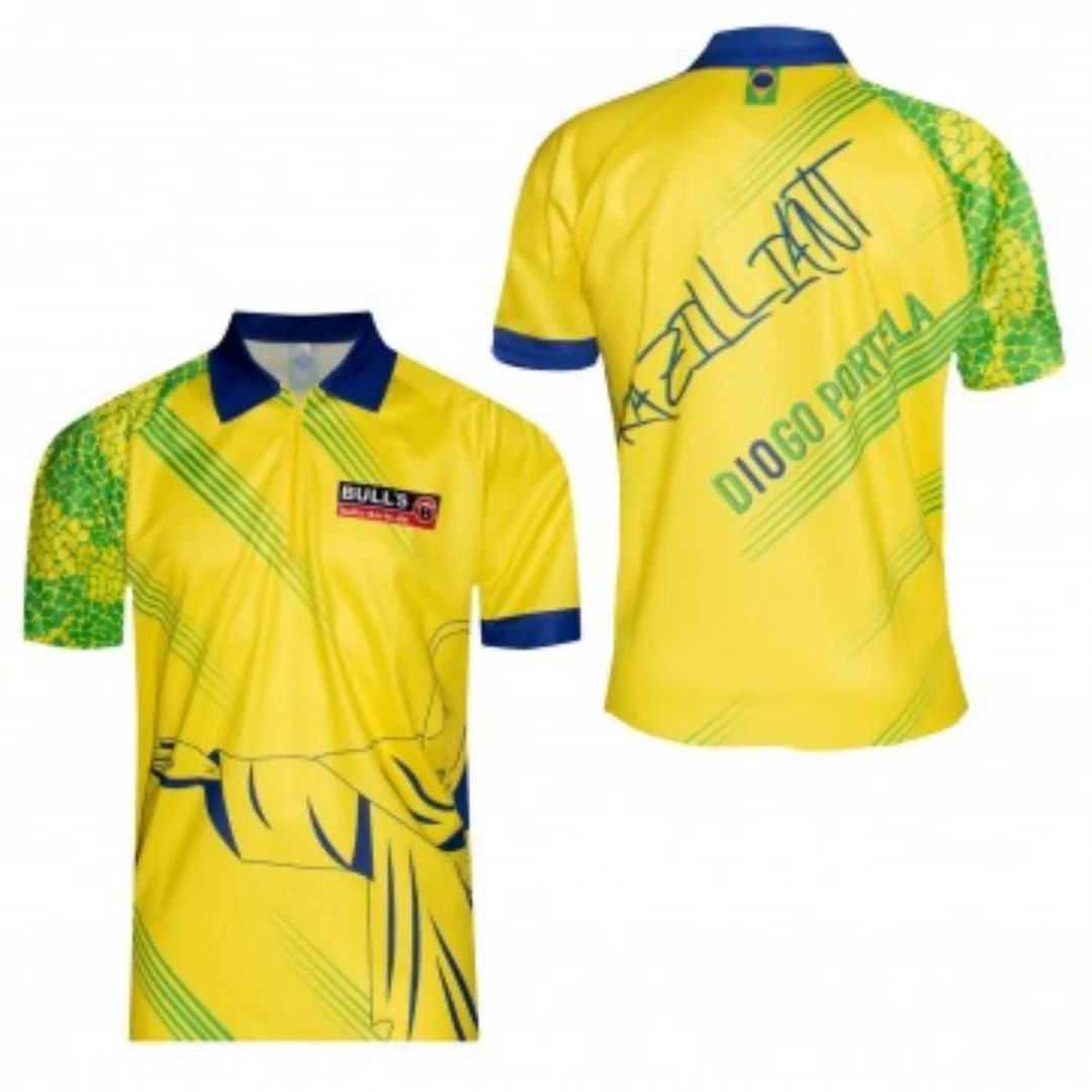 Camiseta Bull`s Dart-Shirt Diogo Portela Edição 2020 Primavera Esportiva de Secagem Rápida Masculina e Infantil Y2k Feminina