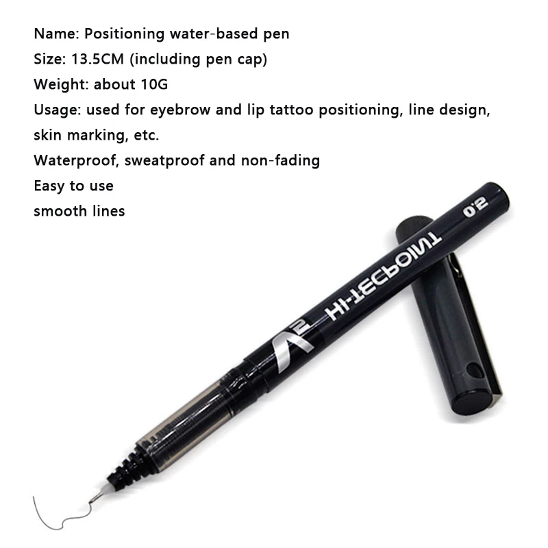 Tatuaggio temporaneo nero rosso Microblading Skin Marker Pen Tattoo Skin Scribe Pen trucco permanente forniture per labbra per sopracciglia impermeabili