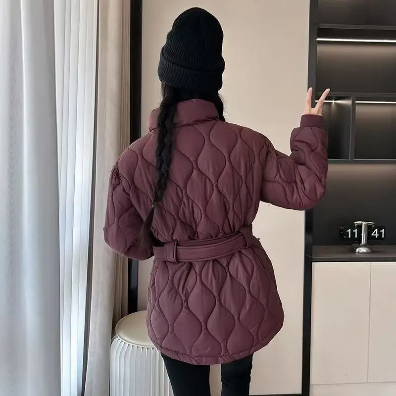 2025 겨울 퀼팅 재킷 여성 파카 긴 소매 패딩 코트 여성용 따뜻한 캐주얼 데미시즌 재킷