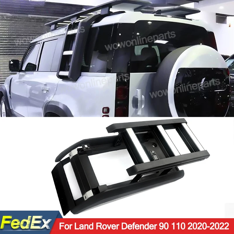 Escalera pequeña para Land Rover Defender 90 110 L663 SE Sport 4 puertas 2020 2021 2022 2023, escalera lateral telescópica plegable para techo