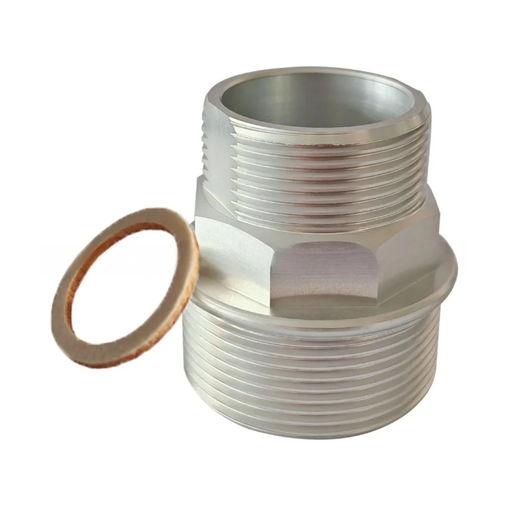 2 Inch NPT Thread Fuel Pump Connector Adapter Kit For 12V 24V 115V Electric Fuel Pumps Silver Aluminum Fuel Tank Connections