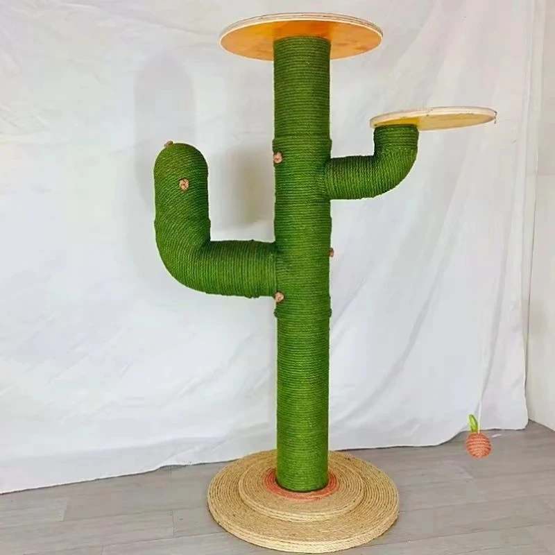 

Cactus large modern cat scratching column multi-level, indoor climbing frame kitten toy tower