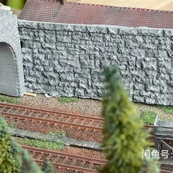 Train Railway Wall Protection Strip HO Scale 1:87 Model Kit for Railroad Building Sand Table Scene Layout