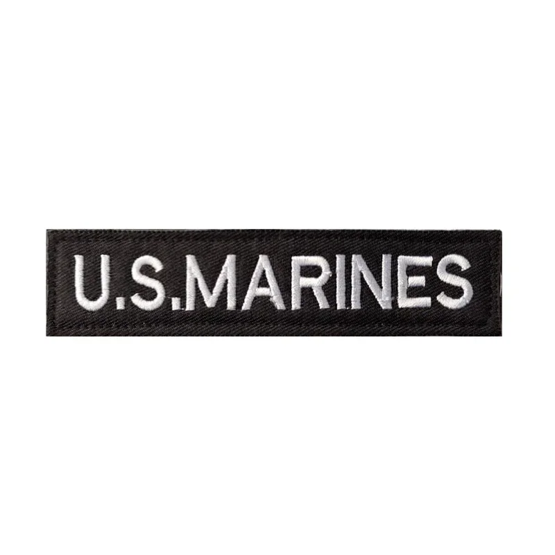 U.S Marine Corps Chest Strip Patch, Clothes Embroidery Appliques, Hook and Loop Hat Badges, Military Backpack, Backpack, Sticker