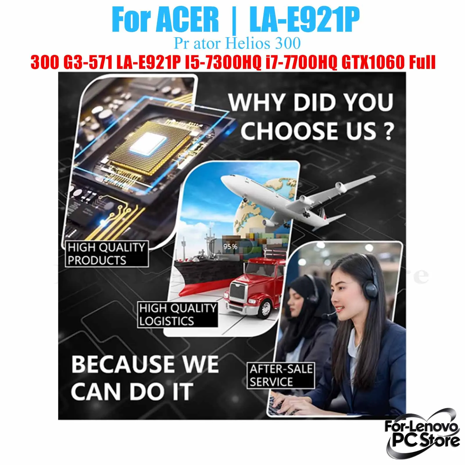 

LA-E921P для ACER Predator Helios 300 G3-571 LA-E921P Материнская плата для ноутбука i3 i5 i7 Процессорная материнская плата для ноутбука