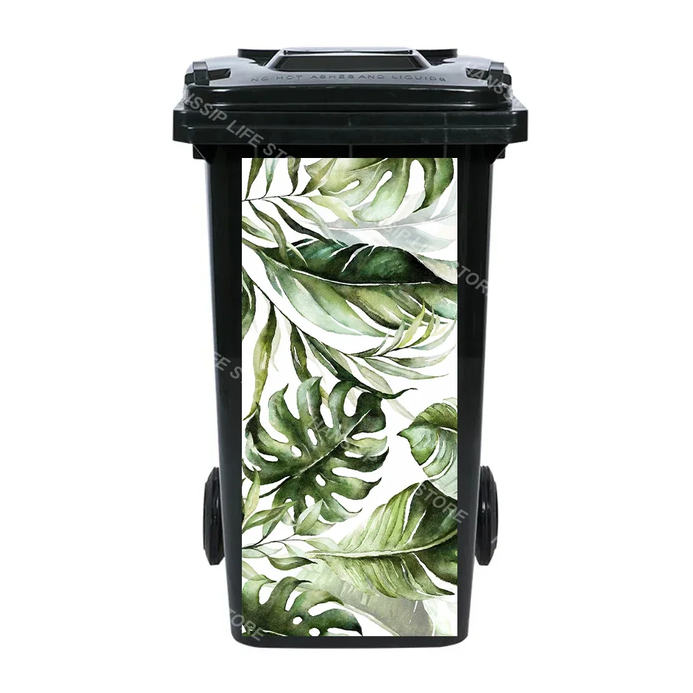 British Style Retro Graffiti Trash Can Sticker Removable Waterproof Outdoor Wheeled Sanitation Trash Can Decorative Sticker