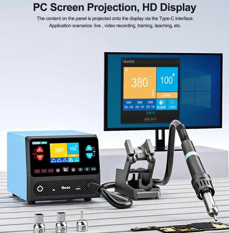 QUICK M9 Intelligent Hot Air Station 1300W 9-CH 2