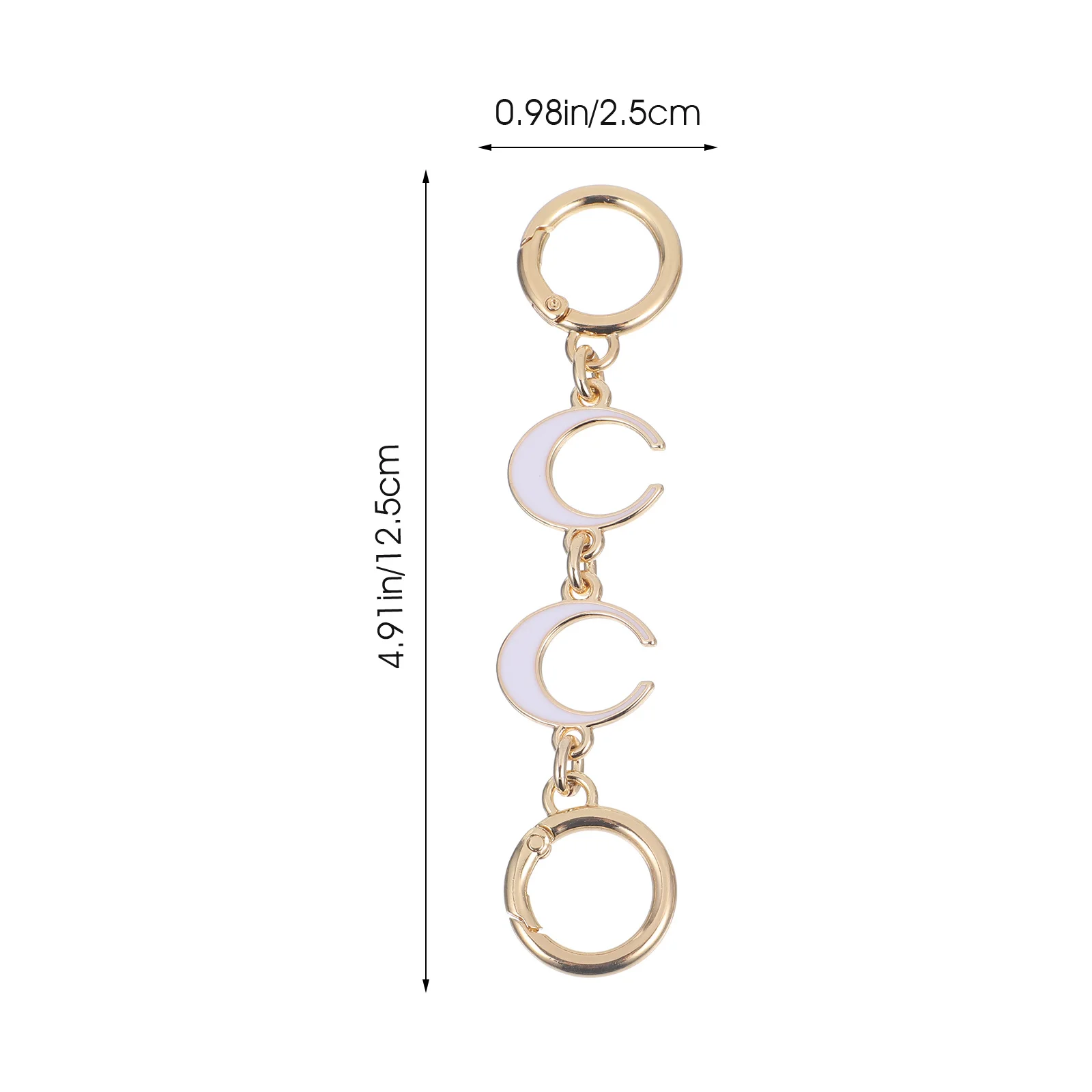 

2Pcs Bag Extender Chain Metal Alloy Light Weight Crescent Design Handbag Purse Extension Replacement Strap Bag Extender Chain