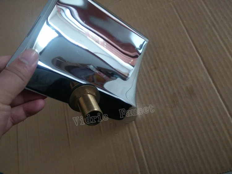 Bathtub effluent waterfall faucet , Split type bathroom american waterfall cylinder side outlet faucet water injection nozzle