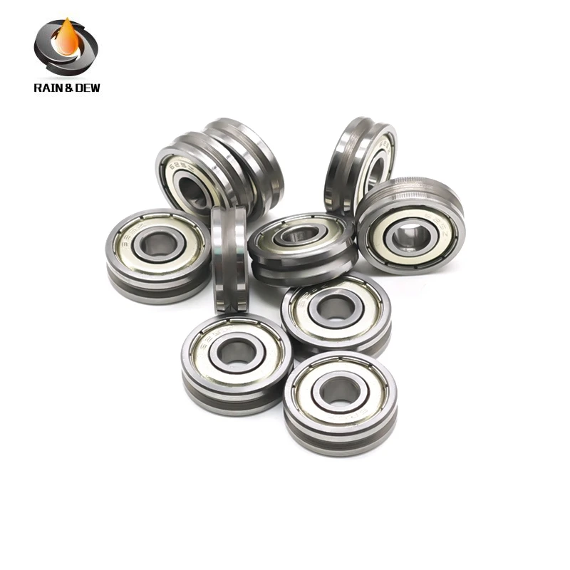 Nut V Over Line Riemenscheibe 10PCS Drahtführungsschiene V-Nut Miniaturlager V624ZZ V625ZZ 604UU U22 V6000ZZ