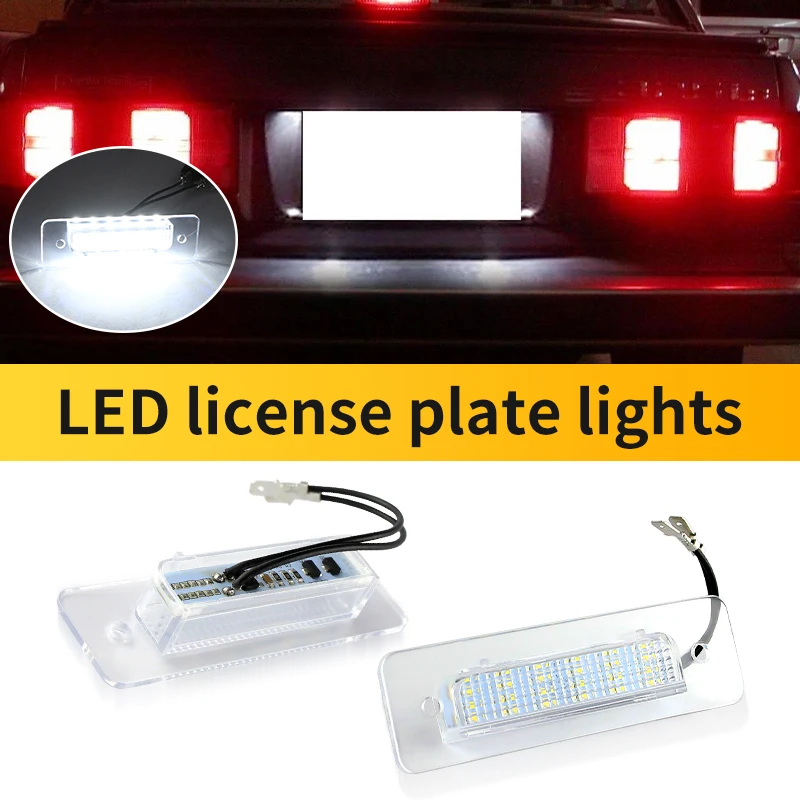 

2pcs Canbus LED License Number Plate Light White For BMW 3 5 6 7 Series E30 E28 E24 E26 Z1 OEM:63261372763,63261354665