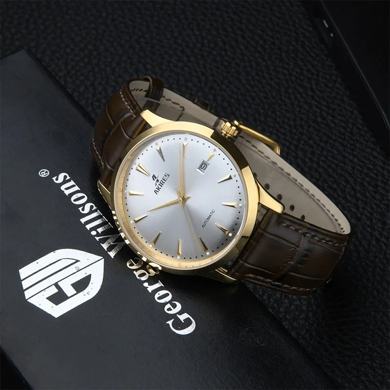 

Miyota 9015 Ultra Thin Automatic Mechanical Watch Stainless Steel Case Sapphire Crystal Luxury Fashion Men's Wristwatch