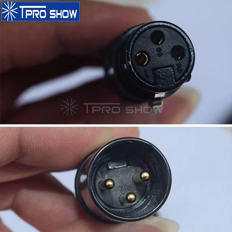 Imagem -04 - Cabo Dmx de Luz de Palco Conector Xlr de Pinos Plugue de Metal Linha de Sinal Dmx 512 Metro Metros para Controlador de dj Feixe de Cabeça Móvel com 10 Peças